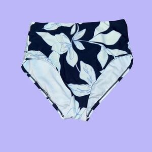 Old Navy Black and White Floral Bikini Bottom